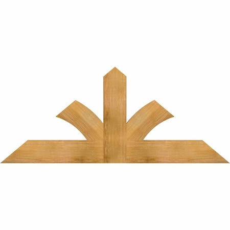 Ekena Millwork Richland Rough Sawn Timber Gable Bracket, Western Red Cedar, 60"W x 25"H x 2"D x 6"F, 10/12 Pitch GBW060X25X0206RIC00RWR